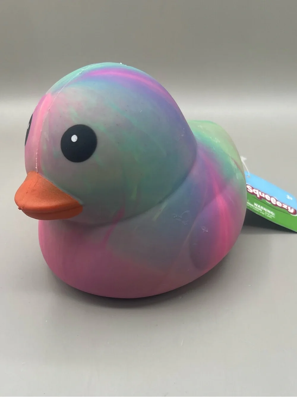 Toymendous SQEEEZY Pink Green🩷💚 Tye Dye Duck Chick NEW